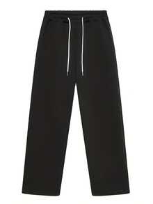 Kit Of 2 Widy Baggy Sweatpants, Straight Leg, Wide Leg, Flannel Lining With Pockets - Launch Promotion - Gray/Black - View 3