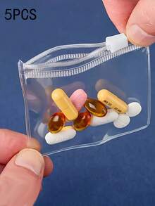 多用途拉链收纳袋 - 可重复使用，适用于珠宝、药品、旅行必备品，安全闭合，便携式旅行收纳袋，可重复使用的物品收纳袋，拉链袋套装，珠宝收纳袋，便携式收纳袋，珠宝卷，珠宝卷整理器