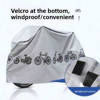 2025 New Upgraded Single-Layer Motorcycle/Bicycle/Scooter Cover (Size: Regular/S/M, Fits 1.2-2.2m Vehicles), Classic Gray Color, Optional 3D Tailored Design, 0.8mm Thick 3-Layer Composite (Waterproof PEVA Outer), Bottom Windproof Elastic Band