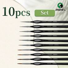 10pcs Marie's Miniature Different Sizes Model Synthetic Paint Brushes Kit, Micro Detail Paintbrush Set With Triangular Handles, Small Fine Brushes For Acrylic, Oil, Watercolor & Paint By Number, Figurine, Art Supplies For Artists & Hobbyists - one-size - View 11