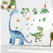 1 件恐龙树墙贴，恐龙脚印动物森林墙贴，游戏室墙面装饰 - 彩色 - 查看 9