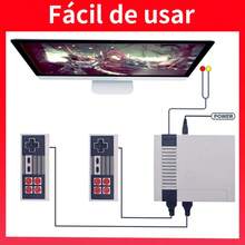 Consola retro con controlador blanco para jugar en casa, controlador inalámbrico, consola portátil con mini TV clásica NES incorporada. - Blanco - Ver 3