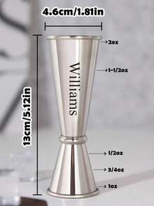 1pc Customized Cocktail Jigger, Personalized Engraved Stainless Steel Cocktail Jigger, Custom Gift For Bartenders, Exclusive Gift For Mixologists - Multicolor - View 10