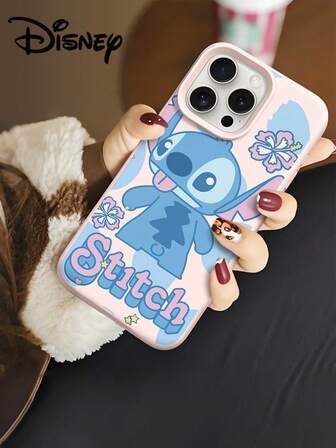  1pc Cartoon Disney Anti-Drop Silicone Phone Case, Anime Character, Lily Flower, Letter, Star, Heart Pattern, Suitable As Holiday Gift Compatible With IPhone Xs/Xr/11 12 13 14 15 16 17 Pro/Pro Max/14 15 16 Plus