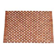 Teak Wood, Teak Wood Bath Mat, Wooden Shower Mat, Bathtub Mat, Non-Slip Rubber Feet, Roll-Up, Indoor, Bathroom, Shower, Spa, Sauna, 70x50cm - 1 - View 4