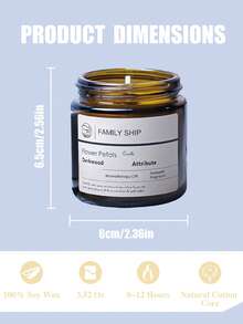 FAMILY SHIP 100g/1pc Mint Scented Candle, Smokeless Burning, Long-Lasting Fragrance, Suitable For Bathroom, Workout, Sleeping, Home Decor, Gifts For Friends, Girlfriend, Elders, New Year, Birthday, Festivals, Mother's Day, Thanksgiving, Valentine's Day