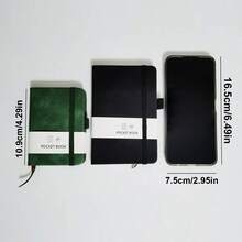 1pc Minimalist Mini Portable Notebook, Soft Sheepskin Leather Cover, Thick Acid-Free Paper Pages, Privacy Protection Design, Pen Holder, Pocket-Sized Notebook, Student Diary, Memo Book, School Prize, Holiday Gift, Travel & Work Essential, Office & School Supplies - Multicolor - View 4