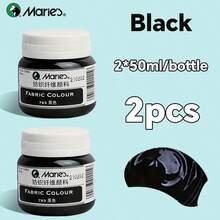 2 Bottle Marie's Fabric Paint, 50ml/1.7fl. Oz - Vibrant Colors Available For Clothes Permanent, Professional Textile Pigments Kit For Artists & Crafters, Ideal Gifts Art Tools For T-Shirts, Shoes, Jeans, Canvas Bags, DIY Projects In Christmas, New Year - 2pcs - View 19