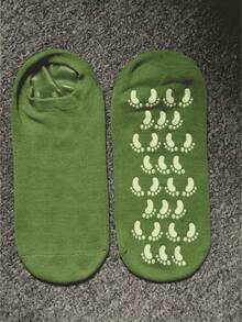 1双硅胶保湿舒缓袜，1套浮石高弹吸水压力袜套装，可重复使用的芦荟袜，夜间SPA袜，男女通用防滑凝胶后跟袜，适用于干燥肌肤、脚部干裂粗糙的皮肤，居家足部护理，可搭配您喜爱的乳液和面霜使用，母亲节礼物，多种组合可选 - 彩色 - 查看 13