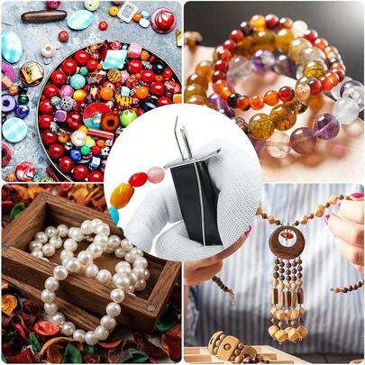 Bead Knotting Tool For Jewelry Making, DIY Beading And Stringing Accessories, Safety Knot Maker For Pearls, Agate, ...