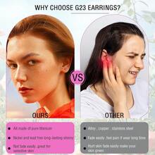 ZDE Women Flat Back Ball Stud Earrings Titanium Hypoallergenic Earrings Stud For Sensitive Ears Simple Classic 3mm-5mm Flat Stud Earring Perfect For Helix Tragus Cartilage Earlobe,5MM,Pink - 粉色 - 查看 3