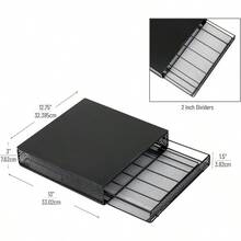 HAWT Single Serve Coffee Pod Drawer 36 Pod Capacity Countertop Organizer Metal 12.75" L X 13" W X 3" H Black - Black - View 3