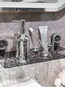 Bathroom Suction Cup Shelf, No Drilling Bathroom Hanging Basket, Toilet Wall-Mounted Vanity Storage Rack Bathroom - Multicolor - View 13