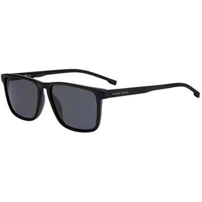 Boss Boss 0921/S - anteojos de sol rectangulares para hombre(BLACK 55 Milímetros)