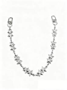 1pc Retro Star Shaped Chain Fashion Decorative Bag Chain Keychain Charms - Multicolor - View 9