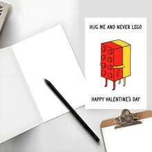 创意情人节贺卡，适合拥抱，永不分离情人节创意告白祝福卡，情侣情人节礼物，感谢卡（含信封），贺卡，祝福卡，空白卡片 - 套裝 - 查看 6