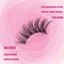 10 pares de pestañas postizas de media longitud con banda transparente, pestañas falsas de ojo de gato cortas y suaves de 3D de imitación de visón, pestañas postizas naturales y suaves para maquillaje