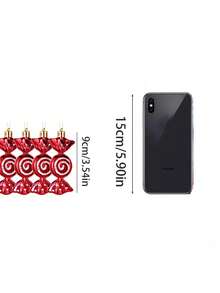 6 件迷你圣诞糖果挂饰，闪亮拐杖糖造型，圣诞树糖果薄荷糖挂饰，配金色绳子，适用于圣诞派对和家居装饰