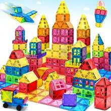 Magnetic Building Blocks 40/64/100pcs Set Magnetic Construction Blocks Magnetic Game Board Dress-Up Role Play Set STEM Educational Building Stacking Game Montessori Learning Toy Children Boys Girls Gift Kindergarten Preschool Toy Mixed Colors - Multicolor - View 3