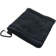 Paño de limpieza para golf con clip, paño portátil absorbente de sudor, paño multifuncional para el cuidado del equipo deportivo, microfibra, tejido duradero, accesorio de golf negro - Negro - Ver 6