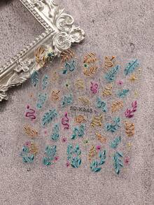 3 Peças de Adesivos de Arte de Unhas com Relevo de Estampa a Quente com Totem de Estrela e Lua - Estrela Retrô Misteriosa, Lua, Cobra, Folha, Coração, Olho do Diabo, Padrão de Luxo Retrô, Design de Arte DIY Pendurado, Adequado para Uso Diário, Casamento, Festa, Feriado, Adesivos de Unhas Descartáveis, Estilo de Tema de Luxo Simples e Leve, Fácil de Colar, Decoração de Salão de Beleza