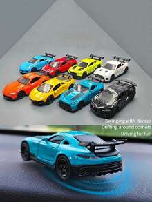 1/2件套压铸合金赛车模型 - 光滑、细节逼真的车辆，是送给汽车爱好者的理想礼物，也是家居装饰、男孩房赛车装饰和交通工具模型的理想之选。 - 彩色 - 查看 10