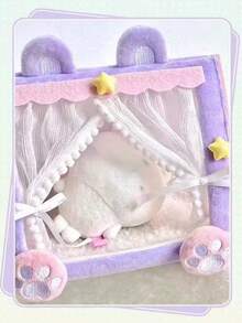 (Solo per letto di bambole) Mini tenda, decorazione per casa di bambole, accessorio fotografico in miniatura realistico, per bambole labubu, tenda da letto carina per bambole di animali, decorazione da tavolo per foto di miniature di tende da campeggio da 10cm/17cm - Multicolore - Visualizzare 6