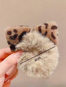 5 pezzi di elastici per capelli in peluche per adolescenti, coda di cavallo con orecchie di coniglio, anelli a intestino largo, anelli per capelli in spugna a tema autunnale e invernale, elastici per coda di cavallo, fasce per capelli, accessori per capelli in colori casuali - Multicolore - Visualizzare 8