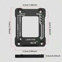 Intel LGA1700-BCF Black V2 CPU Straightener, Intel Anti-Bending Fixator, LGA17XX Anti-Bending Fixing Gasket, Aluminum Alloy Full Adhesive Fixator, Compatible With 12th/13th Gen CPUs - Black - View 4