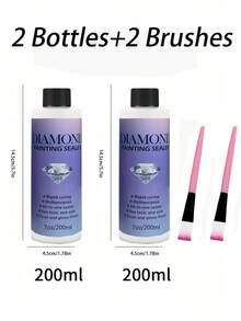 60ml/120ml Sealer Glue For Diamond Paintings & Puzzles, New Diy Diamond Painting Tool, Diamond Dotz Fixative & Brightener (Comes With Brush)