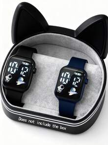 Dwa modne modele odpowiednie dla nastolatków: prosty i uroczy, łączący w sobie oba style, a także klasyczny. Kwadratowy zegarek elektroniczny z cyfrowym wyświetlaczem LED. Idealny na codzienne zajęcia uczniów, takie jak powrót do szkoły, imprezy i podróże. Doskonale sprawdzi się jako prezent dla przyjaciół lub prezent urodzinowy. Najlepszy prezent dla mamy na Dzień Matki lub ślub. - Wielokolorowe - Zobacz 13