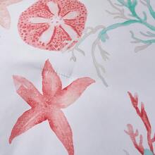 5/7pcs Starfish Shell Printed Bed Comforter Set, 100% Microfiber Soft Breathable Winter Bedding Set, Comfortable And Durable, Include 1 Comforter+1 Flat Sheet+1 Fitted Sheet+1/2 Pillowcases+1/2 Pillowshams,All-Season, Bed In A Bag,Best Christmas Gift - Pink-bZ15 - View 8