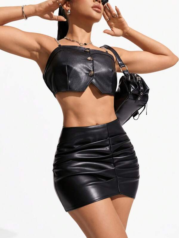 HAPPY GIRL Versatile Fashion Denim Sexy Cute Daily Vacation Date Travel Home Zipper Pocket Ruffle Casual Outing Elegant Women Skirt, Spring/Summer