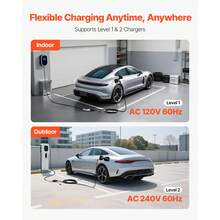 EV Charger Extension Cable, 40Amp 21 Ft J1772 Extension Cord Compatible With 120V-240V SAE J1772 Electric Vehicle Chargers, Level 1/Level 2 IP66 Heavy Duty Car Charging Cable With Carrying Bag - 40A 21ft - 查看 4