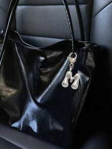 Bubble Silvery Letters Cute Necklace Pendant Bag Pendant-Lucky Crystal Pendant, Alphabet Letters A-Z, The Best Item For Spring And Summer Pairing,Shiny Alloy Bag And Backpack Pendant-Perfect Gift - Multicolor - View 5