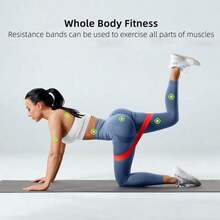 5pcs Resistance Bands Set, Fitness Elastic Loops, Yoga Starter Kit, Glute & Leg Stretch Bands, Pilates Resistance Bands - Pink - View 6