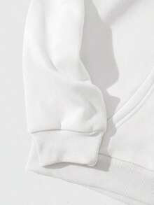 Sudadera con estampado Love Spider Sudadera con capucha, cordón y bolsillos con estampado de telaraña y corazones rosas a la moda. Sudadera para mujer cálida, cómoda y holgada. - Blanco - Ver 7