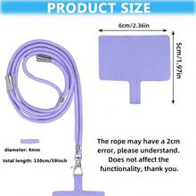 3Pcs Hanging Neck Rope Mobile Phone Clip With Anti-Lost Lanyard For Birthday/Easter/Boy/Girlfriend Gift