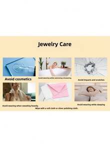 1条简约欧美风金属字母吊坠手链，适合女士日常佩戴。可能存在轻微色差，请以实物为准。材质为锌合金。请按照图片所示的保养说明进行维护，并避免接触水。 - 手鐲 - 查看 9