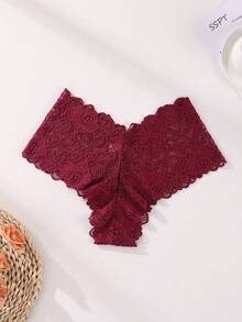 6条装女士性感蕾丝中腰无痕丁字裤，收腹提臀，弹力条纹内裤 - 彩色 - 查看 7
