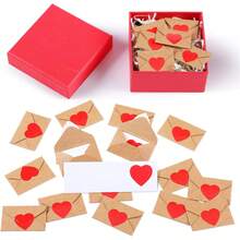 25/50pcs Mini Love Letter Set, Includes Envelopes And Blank Cards, Suitable For Long Distance Couples, Valentine's Day Gift, Unisex For Boyfriends And Girlfriends, With Small Envelopes Included