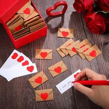 25/50pcs Mini Love Letter Set, Includes Envelopes And Blank Cards, Suitable For Long Distance Couples, Valentine's Day Gift, Unisex For Boyfriends And Girlfriends, With Small Envelopes Included