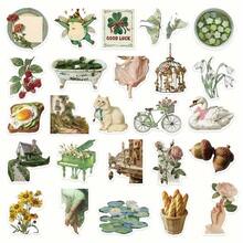 50-Pack YWWBLD Vintage Countryside Stickers, American Style, Creative Simple Design, For Scrapbooking, Phone Cases, Laptops, Tablets, Skateboards, Guitars, Party Favors, Luggage, Gift Boxes, Water Bottles, Helmets Decor - 50 cái/bộ - Xem 2