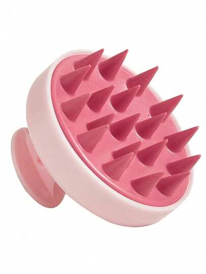 Escova Massageadora De Silicone Couro Cabeludo