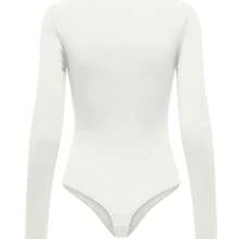 Body Only Lea blanco básico manga larga para mujer - Blanco - Ver 2