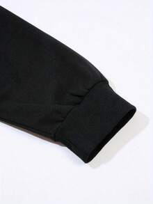 Women's Beige Sweatshirt - Italian Amalfi Coast Inspired Casual Pullover With Lemon & Blue Floral Print, Relaxed Fit All-Season Sweater For Everyday Vacation Outfits, Ladies Sweaters, Durable Comfort, Soft Texture - màu đen - Xem 4