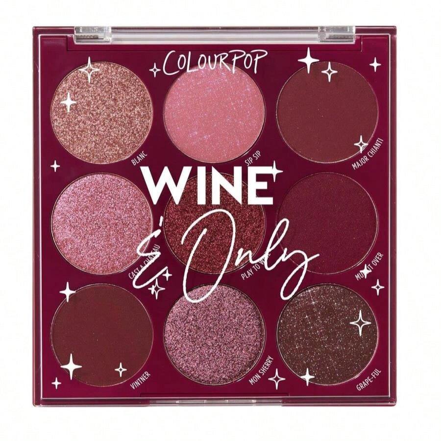 ColourPop Wine &Amp; Only Eyeshadow Palette - Deep Red &Amp; Burgundy Eye Makeup Palette With Matte, Metallic And Matte Sparkle Finishes - High-Pigment Eye Makeup With A Long-Wearing Formula (0.3 Oz) - MàuW - Xem 1