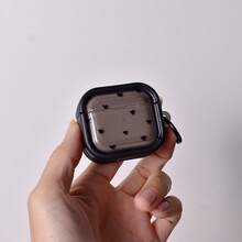 1pc Minimalist Black Heart Design [With Black Ring] Cute & Simple Creative Transparent Silicone Keychain/Holder For AirPods 1/2/3/4/Pro/Pro2/Pro3 - Multicolor - View 9