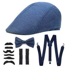 D EXCEED 2/3/4/5/9 件 1920 年代男士配饰 大佬盖茨比贝雷帽 帽子 咆哮的 1920 年代男士服装配饰