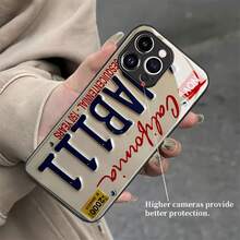 Funda para teléfono con diseño de matrícula de California, compatible con teléfonos ,  17,  16 Pro Max,  15 Pro Max,  13 y  12. Fabricada en TPU, ofrece protección contra golpes y caídas. Un regalo perfecto para aficionados a los coches, amantes de los viajes por carretera y quienes celebran el sesquicentenario de California. Ideal para amigos, familiares y aventureros. - Negro - Ver 5